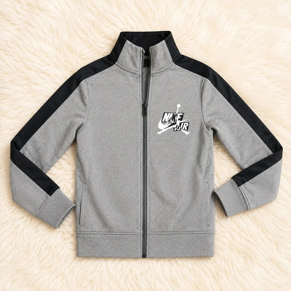 Jordan Jumpman Nike Full Zip Track Jacket S Gray Athletic Basketball Youth